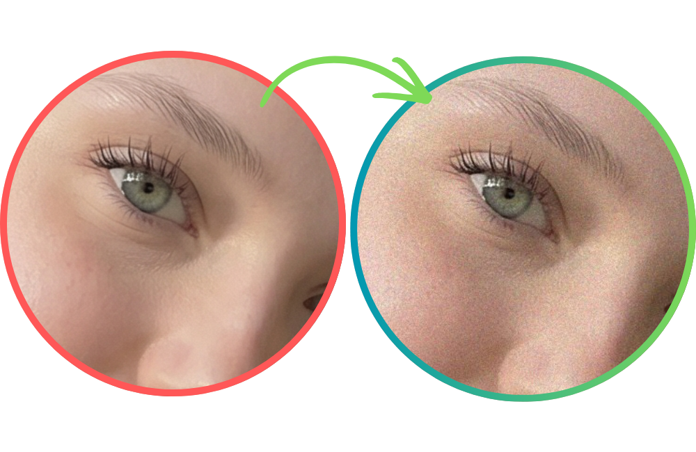 Comparison image showing before and after Anti-AI converter processing