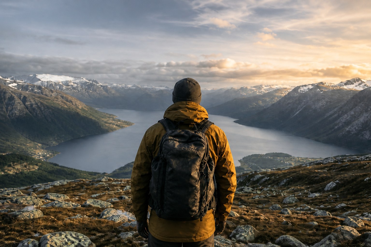 AI-generated mountain scene used as an illustrative before and after humanizer comparison
